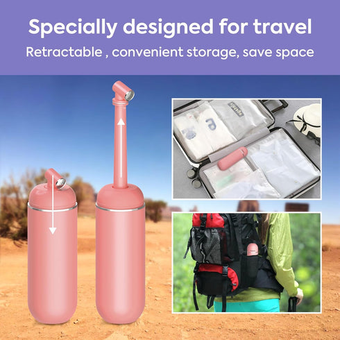 Redsack Portable Bidet Peri Bottle for Women, Travel Handheld Bidet (Pink)