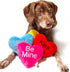 Midlee Candy Heart Valentine's Dog Toy, Set of 4 Large Plush Squeaky Toys