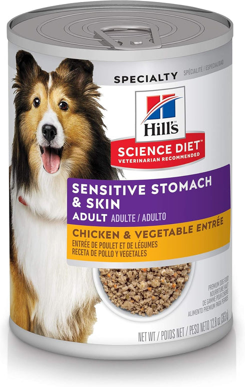 Hill's Science Diet Adult Sensitive Stomach & Skin Wet Dog Food, Chicken