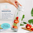 Infusion Pro 32 oz Fruit Infuser Water Bottle with Insulated Sleeve & 50 Recipe eBook: Large Bottom Loading Water