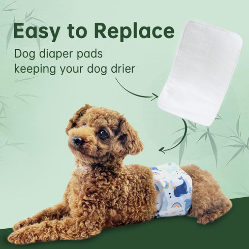 10 Large,7"x14") Wegreeco Dog Diaper Pads - Bundle of - (Male