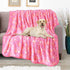 Upgraded Dog Blankets for Large Dogs, Washable 40" x 50", Soft Pet Mat Throw Cover for Kennel Crate Bed, Cute Paw