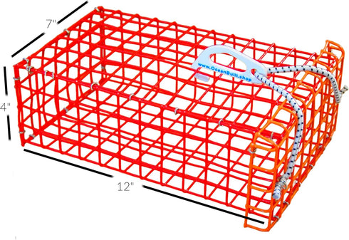 12 7 4 Frozen Heavy-Duty Fishing Chum Box x x PVC Coated Wire Chum Cage Fits Standard Chum Blocks
