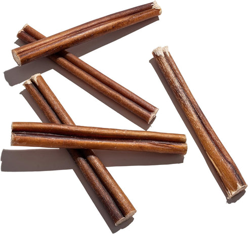 Jack&Pup 6" Bully Sticks 12 Pack for Dogs | Premium Odor Free Beef Pizzle Sticks for Large Dogs | All Natural