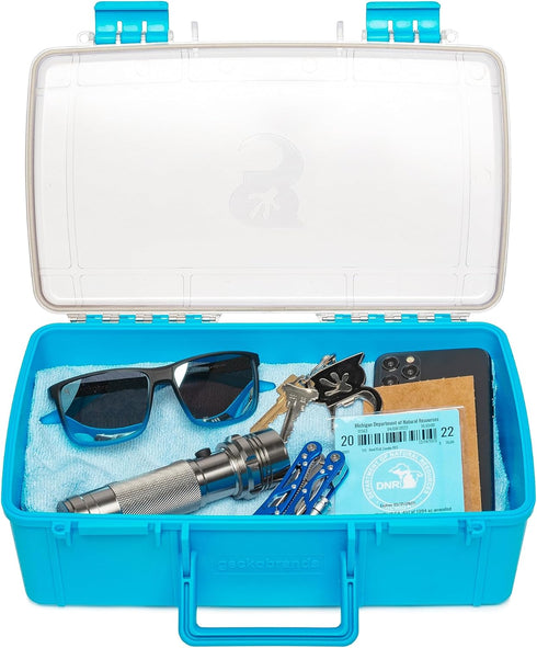 geckobrands Waterproof Dry Box Storage Case - Watertight & Airtight Dry Box for Phone and Wallet