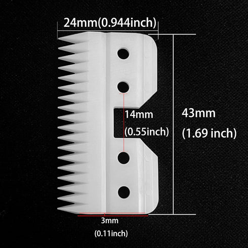 4pcs Oster Fast Feed Clipper Ceramic Blade - Pet Dog Cat Grooming Clipper Replacement Blades for A5 Trimmer Series