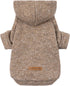Fitwarm Knitted Dog Hoodie Sweater, Lightweight Winter Clothes for Small Dogs, Heather Khaki, Small Size