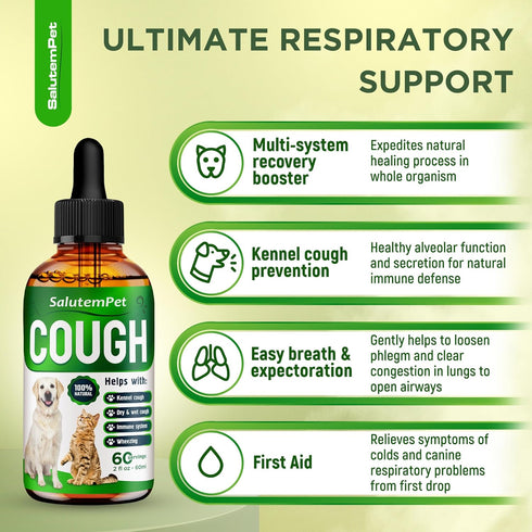 Dog Cough | Cat Cough | Kennel Cough | Dog Cough Relief | Cough Supplements Dog | Allergy Relief | Cat Allergy Relief | 2 Oz