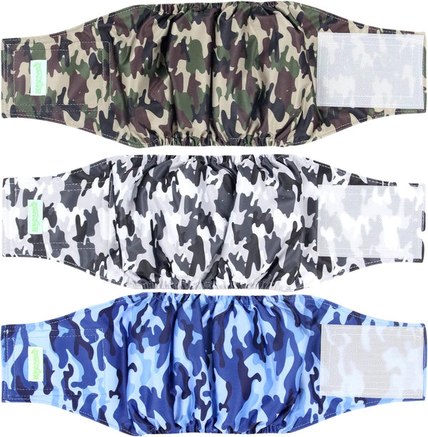 wegreeco Washable Male Dog Diapers (Pack of 3) - Washable Male Dog