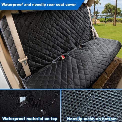 VIEWPETS Bench Car Seat Cover Protector - Waterproof, Heavy-Duty and Nonslip Pet Car Seat Cover for Dogs with X-Large
