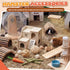 Sonwyoung 40 9.5'' Pcs Hamster Cage Accessories, Exercise Wheel, Wood Platform Hideout House, Water Bottle, Sand Bath