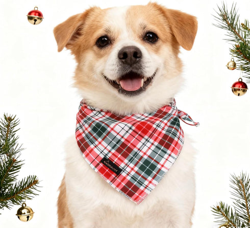 ARING PET Christmas Dog Bandanas, Red Green Pink Holiday Pet Bandana Scarf Triangle Bibs for Puppy Small Medium Large