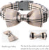 Lionet Paws Dog and Cat Collar with Bowtie, Adjustable Grid Collar for Small Medium Large Dogs