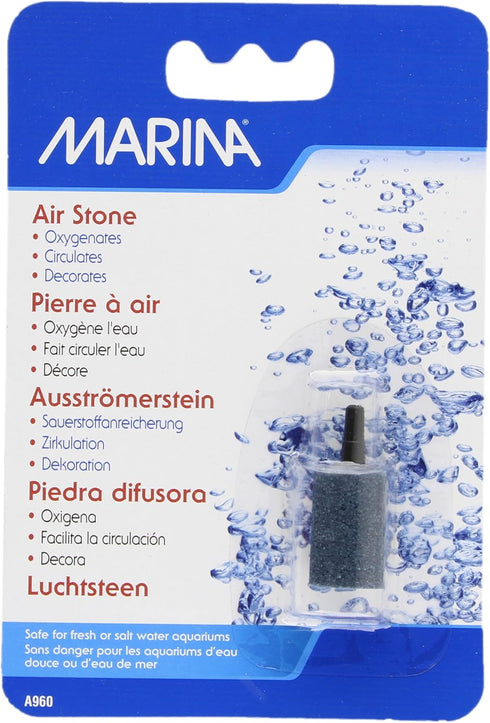 Marina Air Stone Aquarium Decor, Cylinder, 1-1/2-Inch for Bubbly Aquatic Environments