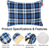 Outdoor Camping Pillow, Lightweight Compressible Flannel Travel Pillow Cases, Washable Removable Cover for Camping and