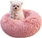 Pink Puppy Bed, 15 Inch Washable Donut Soft Small Pet Bed, Anti-Anxiety Round for Pets up to 5 lbs