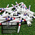 Premium Golf Tees - 5-Prong & 4-Prong Anti-Slip, 100-Pack for 360cc Drivers