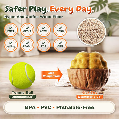 3-in-1 Frozen KADTC Dog Treat Ball, Large Size, No-Transfer Fill & Freeze Lick Cup, Treat Dispenser & Tough Chew Toy