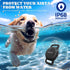 Waterproof Airtag Dog Collar Holder: 2 Pack Soft Silicone for Dogs Cats, IPX8 Waterproof Tracker Protective Cover