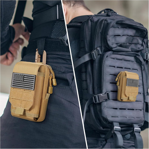 Tactical Molle Pouch, Cell Phone Holster, Small Utility EDC Pouch Gadget Organizer Bag
