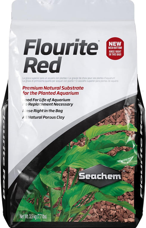 Seachem Fluorite Red Clay Gravel, 7.7 lb for Aquarium Use