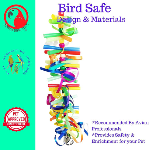 Bonka Bird Toys 1917 Party Small Medium Bird Toy for Parrot Cage, Cockatiel, Budgie, Lovebird