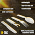 M-Tac 4 in 1 Camping Military Flatware Set - Portable Stainless Steel Travel Cutlery Tools