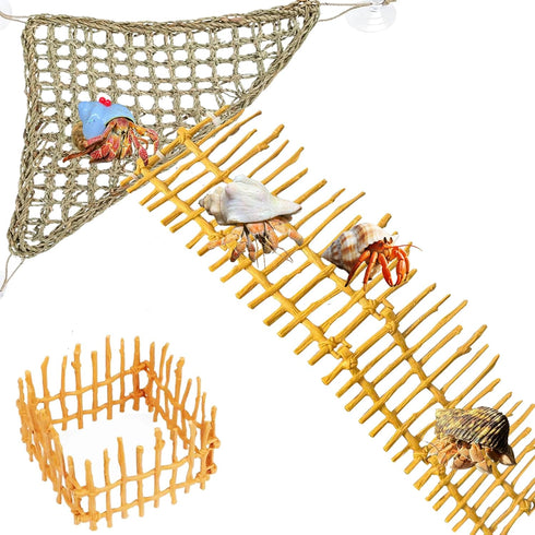 Delllala Hermit Crab Ladder Climbing Toy|Hermit Crab Decoration Tank AccessoriesReptile Habitat Decor with