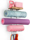 Yoga Mat Holder Accessories, Wall Mount Organizer with 4 Hooks, Storage Rack for Foam Roller, Towel, Yoga Mats