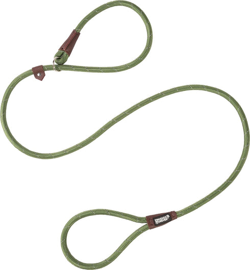 Friends Forever Extremely Durable Dog Rope Leash, Premium Quality Training Slip Lead, Reflective, 6 Feet, Olive