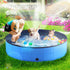 Niubya Foldable Dog Pool - Collapsible Hard Plastic Swimming Pool for Pets, Indoor and Outdoor, 32 x 8 Inches