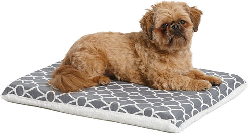 MidWest Homes for Pets Quiet Time Dog Beds, Teflon Defender, Gray & White Geometric Pattern, 24-Inch