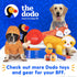 The Dodo Cork Dog Collar, Red Dodo Print, Size Large, Adjustable Snap Together, Pinch Release Buckle for Dogs.