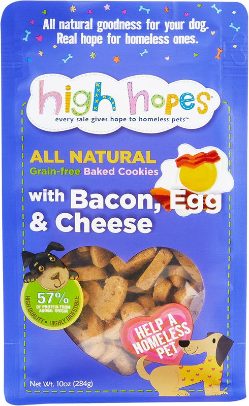 High Hopes Grain Free Bacon, Egg & Cheese Cookies - Every Purchase Gives Hope to Homeless Pets