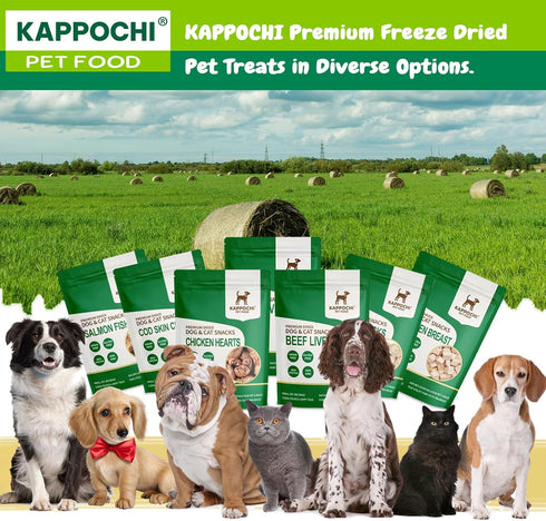 1.76oz(50.0g), 100% Freeze-Dried Beef Hearts Dog Treats, Single Ingredient, High Protein Training Treats, Natural