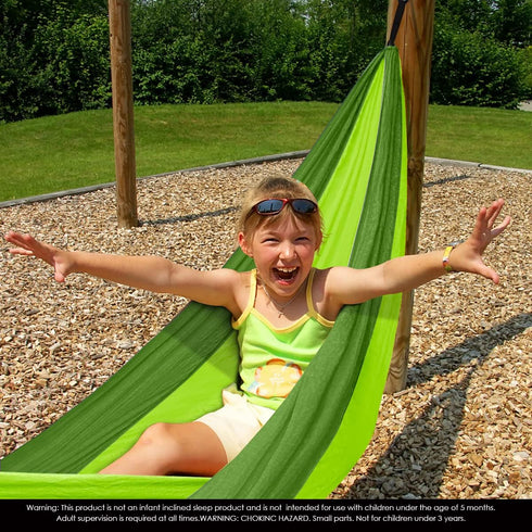 Grassman Kids Small Hammock for Camping, Portable Hammock for Child Girls Boys, Ultralight Mini Hammocks Green
