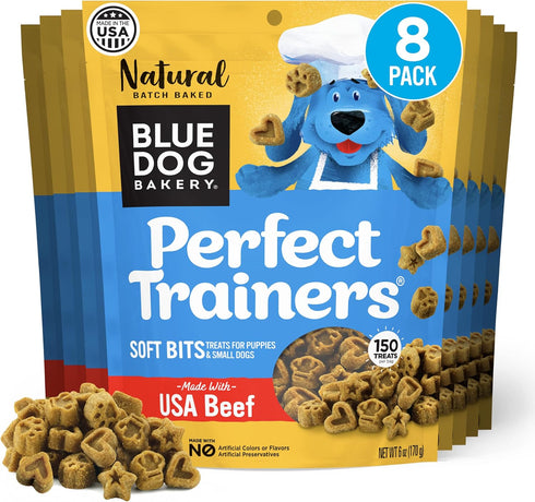 Blue Dog Bakery Perfect Trainers, Mini Dog Training Treats, Soft & Chewy,