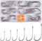 Saltwater J Hooks, 130pcs Stainless Steel O'Shaughnessy Long Shank Forged Trolling Hooks
