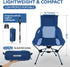 Backpacking MARCHWAY Lightweight Folding High Back Camping Chair with Head Support, Stable Portable Compact for Outdoor