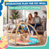 Sunnymove 30 30 20 Inch, Puppy Play Gym, Dog Cat Activity Mat with Squeaky Toys, Interactive Sensory Mat for Pets, x x
