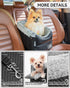 PETSFIT Center Console Dog Car Seat with Safety Hooks, Washable Cushion for Small Dogs Up to 9 Lbs (Black)