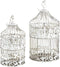 Deco 79 Birdcage, 15", 18"H, White, Model 82677