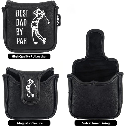 ZZHAO Funny Magnetic Mallet Golf Putter Cover | Fits Most Mallet Putters | Golf Gifts for Dad