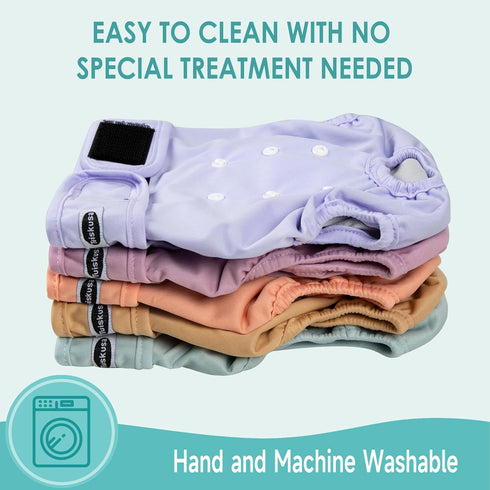 Panties(5 Pack) Tuiskusa Reusable Washable Dog Diapers Female, Highly Absorbent Doggie Diapers, Size Adjustable Puppy