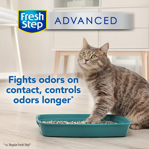 Fresh Step Clumping Cat Litter, 37 lbs total, Advanced Clean Paws Multi-Cat, 2 Pack of 18.5 lb Boxes