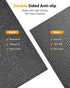 Foldable Rubber Treadmill Mat - Exercise Bike Mat with Waterproof Non-Slip Shock Absorption, Exercise Equipment Mat