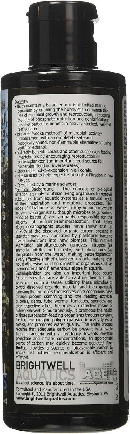 Brightwell Aquatics Reef BioFuel, 250-ml Carbon Source for Marine and Reef Aquariums