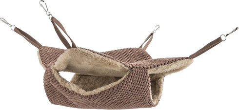 Niteangel Snuggle Sack Pet Hammock Swing for Ferret, Rats, Suger Glider, Squirrels - Chocolate Napping Bed Pocket