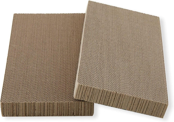 Necoichi Cardboard Cat Scratcher Bed for Indoor Cats, Cat Scratching Board (16" Regular, Replacement 2 Pads)