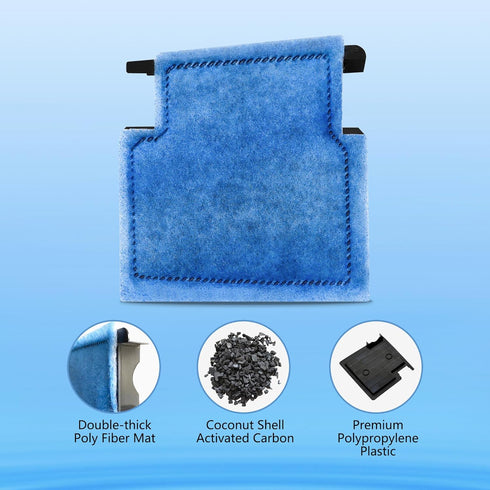 Aquarium Filter Cartridge Replacement, 8 Pack Rite-Size A Compatible with Power Filters 75/100